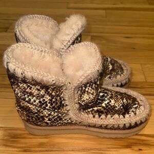 MOU Snake Print Boots